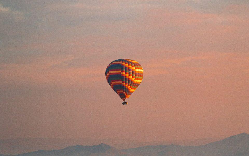 Hot air balloon flight over Marrakech